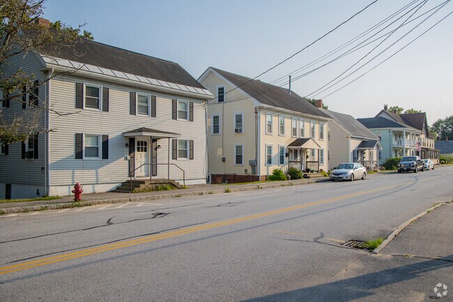 A well-kept row of homes in Allenstown contributes to the town's timeless appeal.