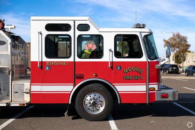 The Moore Fire Department is located within a few miles of Featherstone.