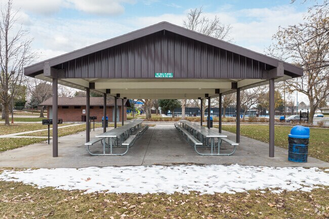 Pavilion at Bonneville Park in Bonneville neighborhood, Utah.