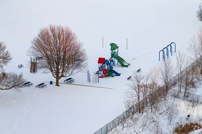 Charles E. Riley Elementary School in Oswego has a small playground.
