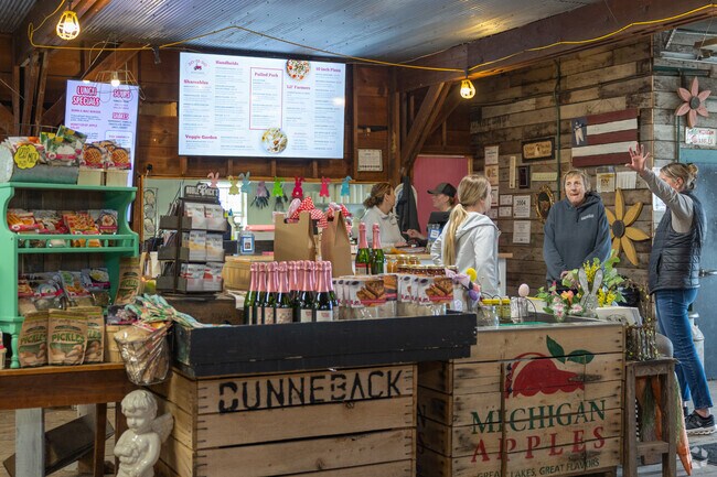 Ed Dunneback & Girls Farm is known to locals of Alpine Township for its pulled pork and pizza.