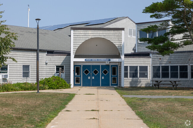 Stony Brook Elementary in Brewster boasts an impressive entrance.