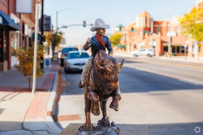 Downtown Cheyenne honors its history and western culture with unique bronze statues.