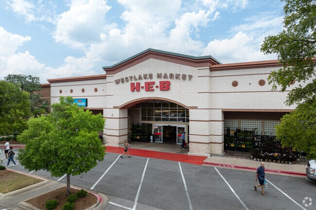 H-E-B provides groceries and essentials near the Rob Roy neighborhood.