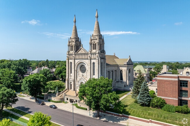 The Cathedral of Saint Joseph sits at the center of the Cathedral neighborhood.