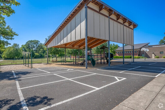 Foursquare courts at Orenco Elementary School in Hillsboro, Oregon.