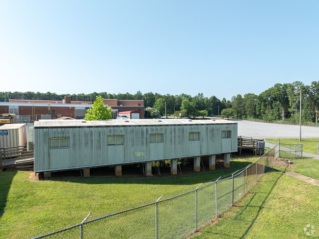 There's a couple mobile classroom units at Saint Stephens High School.