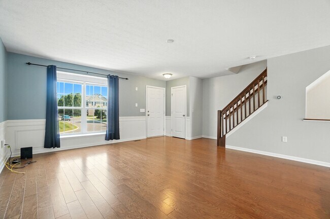 Living room with coat closet