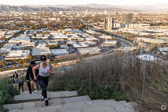 Get a sweat on at the Baldwin Hills Scenic Overlook stairs minutes away from Baldwin Hills.