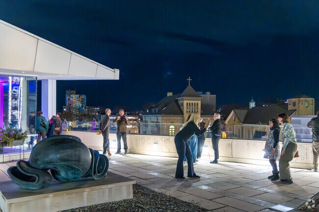 Muse at MMoCA takes place high above State Street in MMoCA’s redesigned Rooftop Lounge.