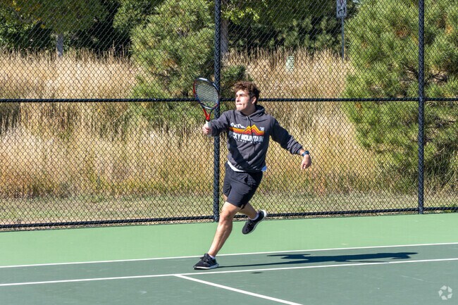 Terrain residents can use the tennis courts at Wrangler Park.