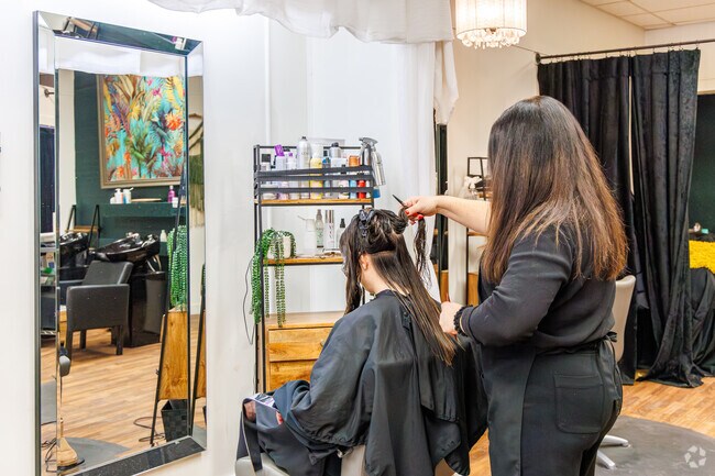 Local barbers and hair salons such as Crazy Beautiful Co. line State Street in Auburn, not far from the town of Niles.