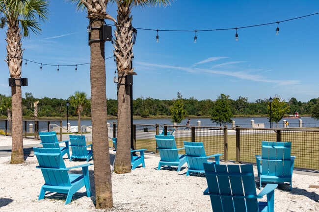 Sit under the palm trees and enjoy the views Hitch Village-Fred Wessels has to offer.