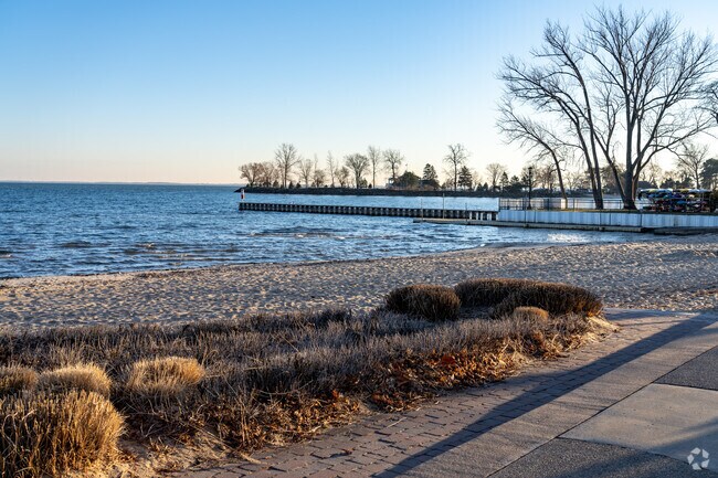 Grosse Pointe Farms' Pier Park is the only park in the area with a sand beach.