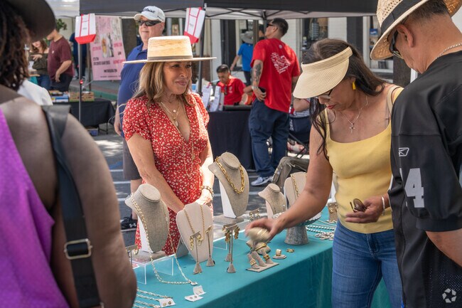 Jewelry vendors can be found down some of the side roads in Downtown Livermore.
