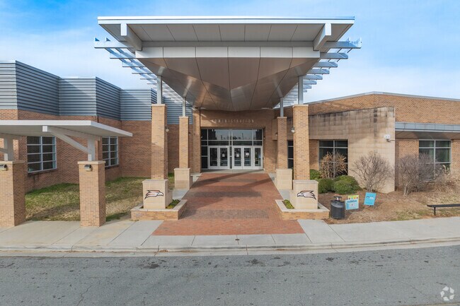 The administration building in Southeast Guilford High School supports staff and students.