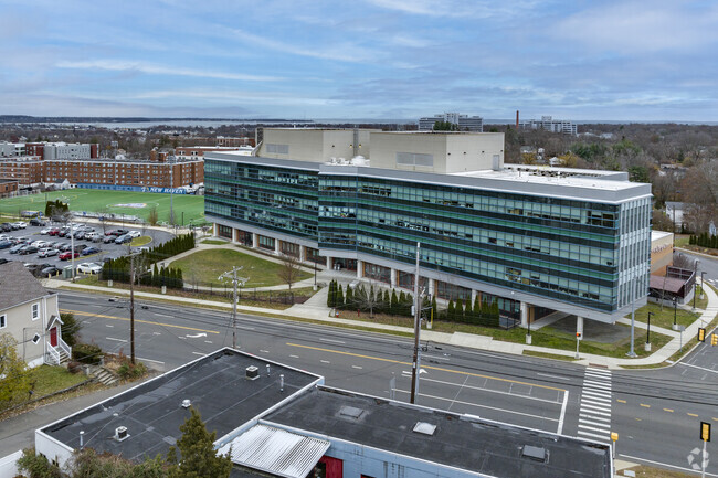 The Engineering & Science University Magnet School at 500 Boston Post Road in West Haven, CT.