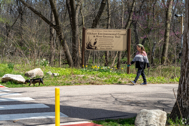Elkhart's River Greenway Trail spans several surrounding neighborhoods, making it easy to access.