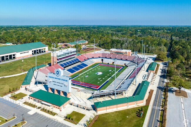 Catch a Jag's game at The Hancock Whitney Stadium next next to The Hillsdale Neighborhood.