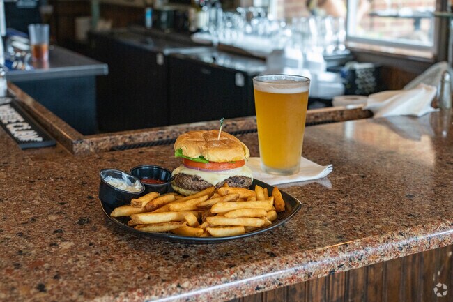 Try the amazing burger at Rivers Bend Grill in Bermuda Hundred.