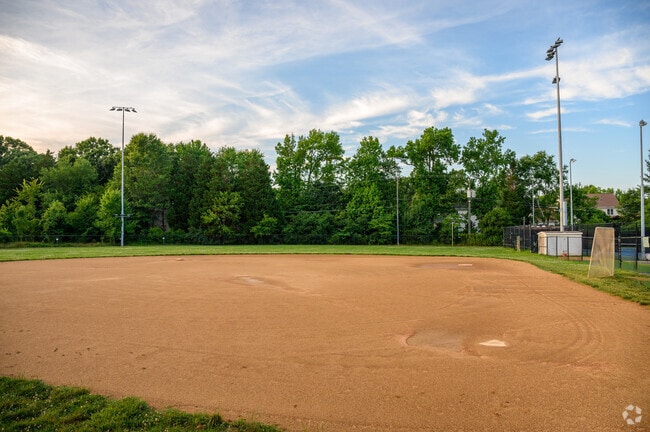 Sandburg Middle School in Alexandria features a baseball field for students.