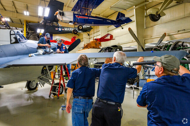 Residents of West Douglas can enjoy watching volunteers at the Air Zoo's Restoration Center.