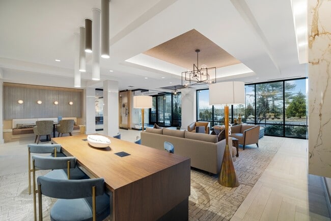 Ample coworking space with communal and booth seating