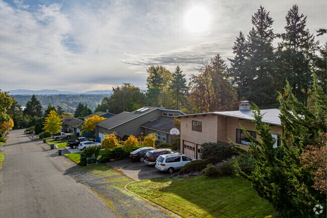 Split-level homes and ramblers line the streetscape in Fife Heights.