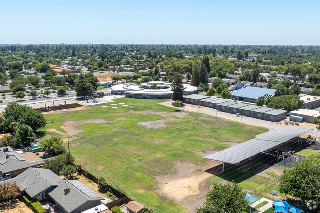 The sports field at Donn B. Chenoweth Elementary School in Merced.