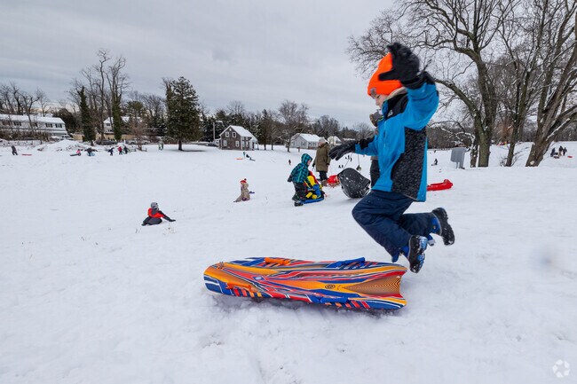 Locals often sled the hills near Head of the Harbor golf course.