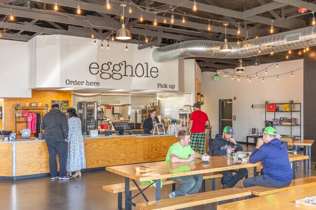For some delicious food in an inviting, game-filled environment, head to egghole in Kent.