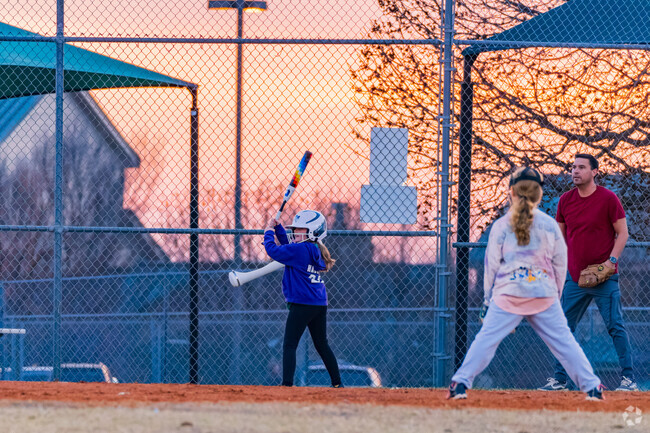 Families can easily enjoy a game of baseball at Mitch Park.