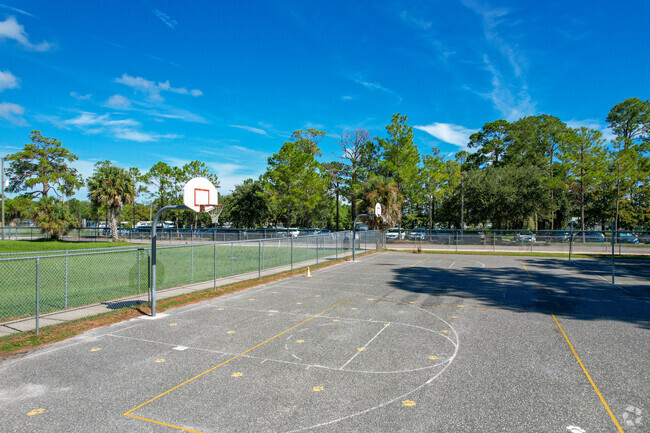 Tavares Elementary School basketball courts.