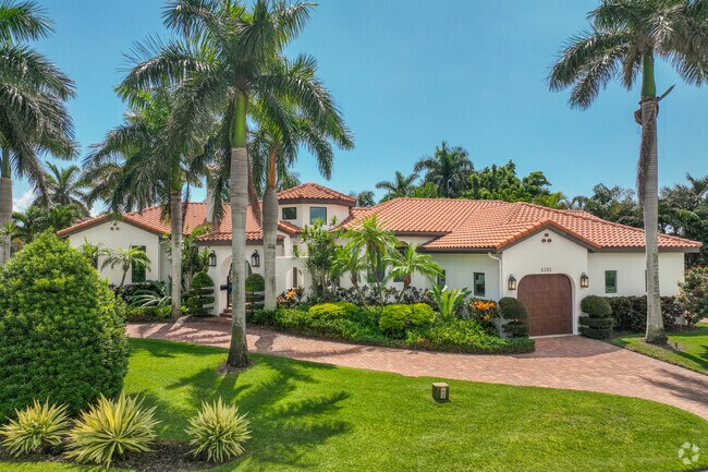 Spanish styled homes line the streets of Bayway Isles.