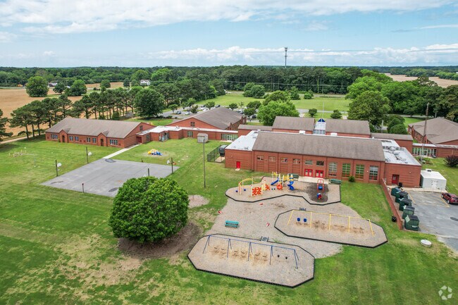 The slides, swings, and climbing features at Kiptopeke Elementary give children from Cape Charles and Machipongo a chance to play and explore during the school day.