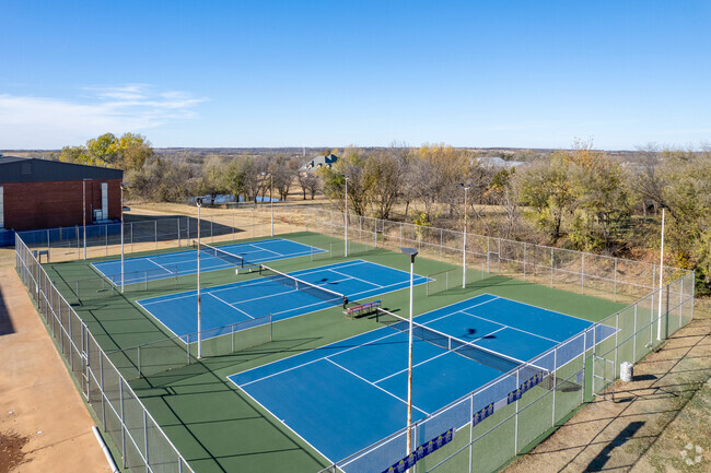 Teens can learn to play tennis at Guthrie High School.