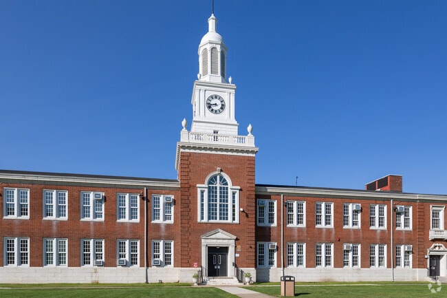 Entrance to the Arthur J Holland Middle School in the Berkeley Square & Parkside neighborhood.