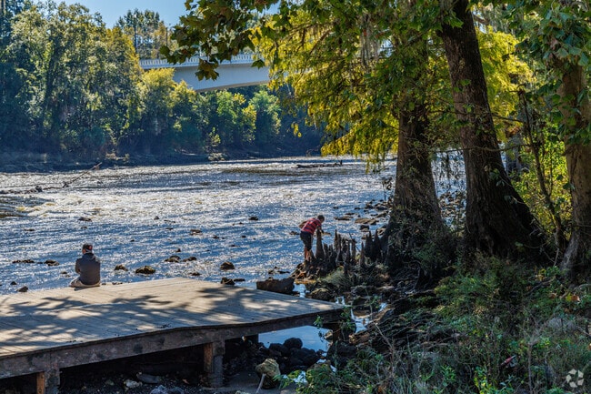 The Flint River runs along the eastern edge of Dixieland and provides entertainment for all.