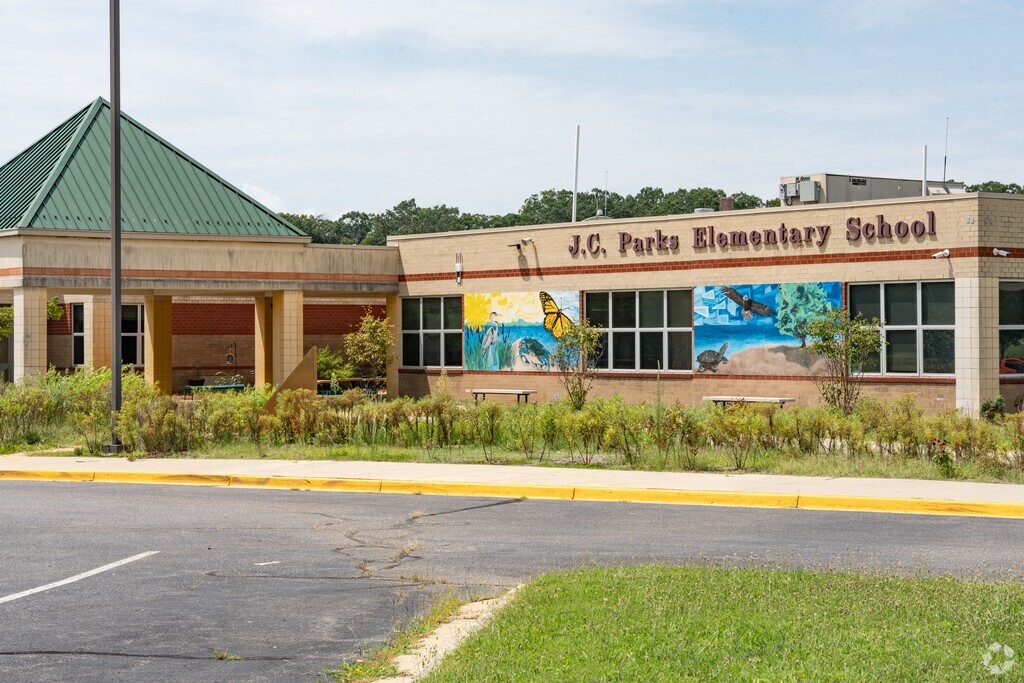 A wide shot for J. C. Parks Elementary School.