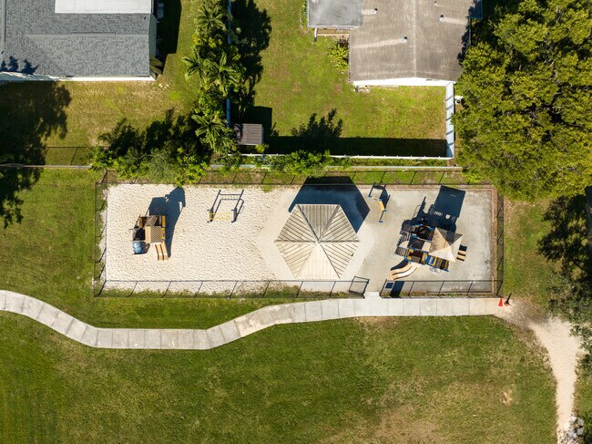Pembroke Lakes Elementary School has a small playground with sand in Pembroke Pines, FL.