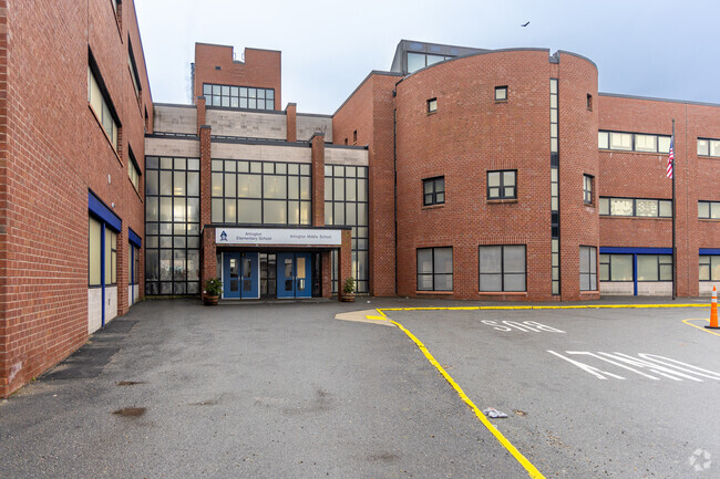 Arlington Middle School shares the same building with the elementary school in Lawrence, MA.