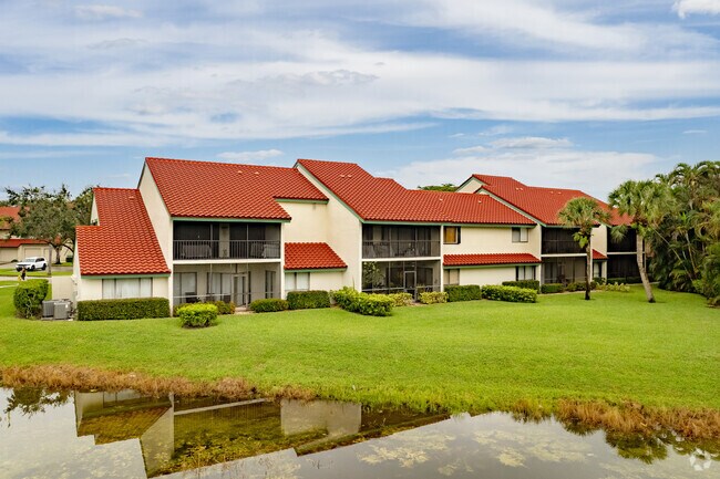 Waterfront Condominiums are common in the PGA Resort Community of Palm Beach Gardens, FL.