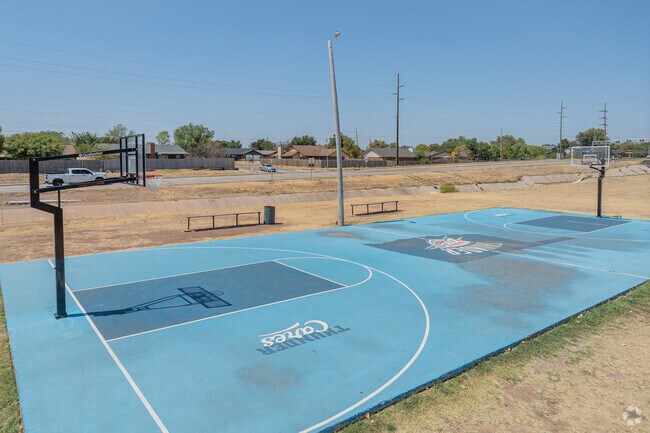 Lee West Park has a newly remodeled basketball court for locals to enjoy.