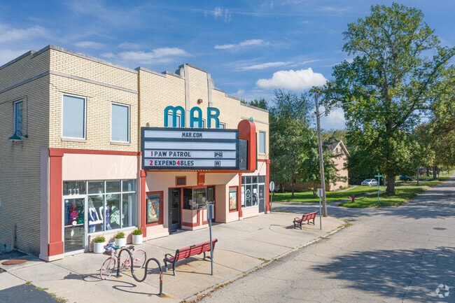 The nearly 100-year-old Mar Theater still features the original stage, lobby and ticket booth.