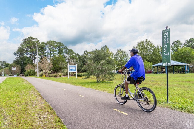 The Cross City Trail makes commuting by bike safe and easy in College Park-Fernside.