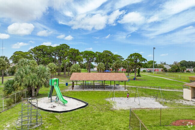Mangonia Park kids have many  playground options at Addie L Green Park.