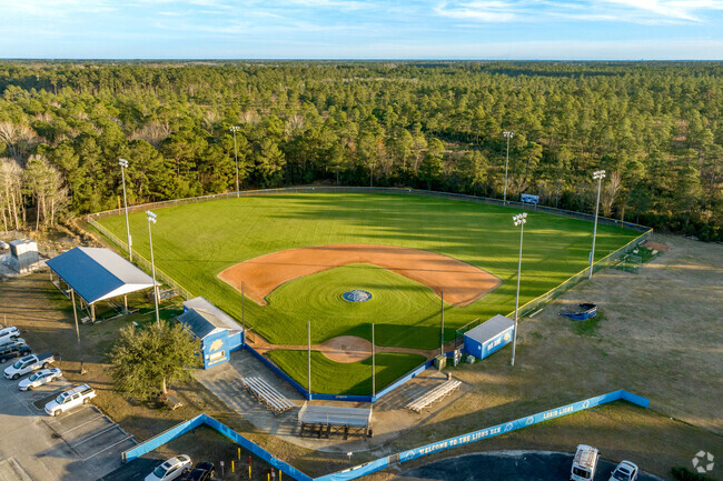 Loris High School has a well maintained softball field.