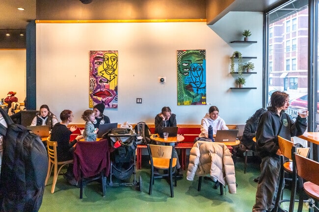 Metropolis Coffee Company in Edgewater has plenty of space for you to sit and do some work.