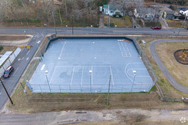 Kids love to shoot hoops on the basketball court at Maddox Intermediate and Middle School.