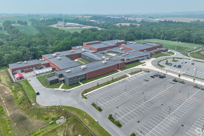 Dover Area High School has ample parking for staff and students.